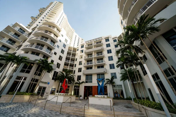 Fort Lauderdale Usa Januari 2021 Laureat Apartment Complex Downtown Fort — Stockfoto