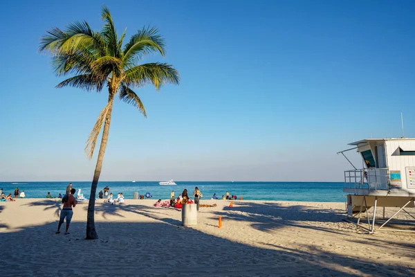 Fort Lauderdale Verenigde Staten Januari 2021 Fort Lauderdale Beach Florida — Stockfoto