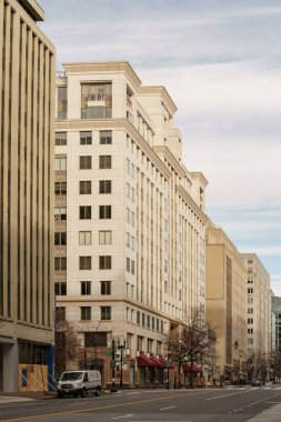 Washington DC, ABD - 17 Ocak 2021: Washington DC 'deki ofis binaları