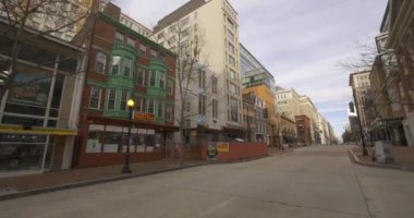 Terkedilmiş şehir sahnesi Washington DC ABD Jan 2021