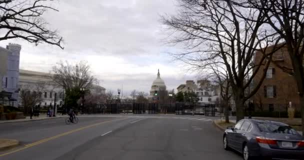 Armáda Střežící Capitol Building Biden Zahájení — Stock video