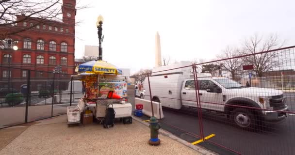 Recinzioni Antisommossa Washington Mentre Avvicina Inaugurazione Presidenziale — Video Stock