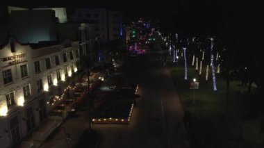Miami Beach Okyanus Yolu 4k Gece Görüntüleri