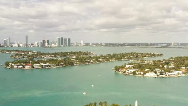 Bogate Domy Miami Beach Wyspy Weneckie — Wideo stockowe