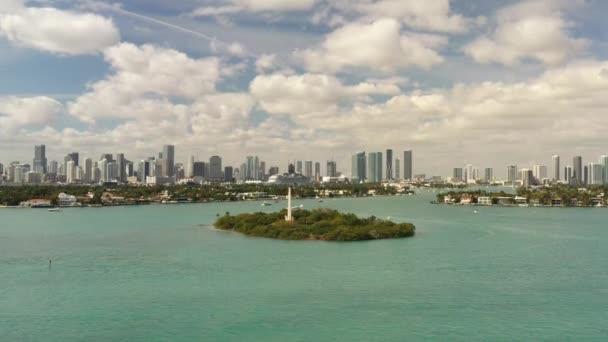 Imagens Aéreas Mudando Paisagens Miami Florida Eua — Vídeo de Stock