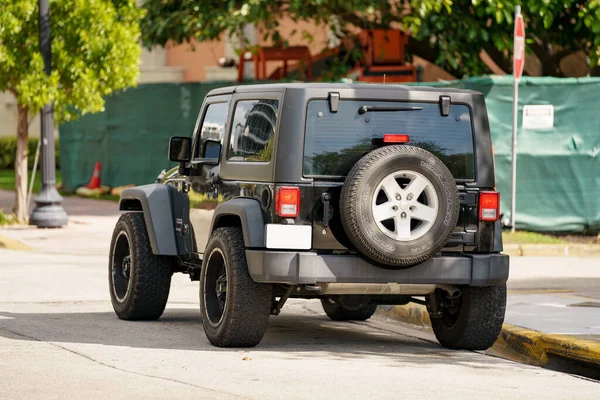 Miami Beach Usa January 2021 Photo Jeep Wrangler Streets Miami — Stock Photo, Image