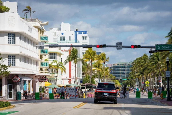Miami Beach Amerika Serikat Januari 2021 South Beach Ocean Drive — Stok Foto
