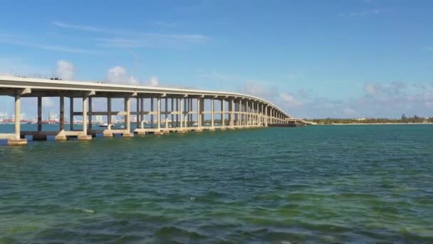 Rickenbacker Causeway Miami Florida Felé Key Biscayne — Stock videók