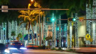 8K Miami sahnesi Arthur Godfrey Yolu Miami Plajı FL zaman ayarlı video