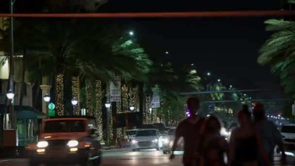 Nuit Timelapse Surfside Miami Beach — Video
