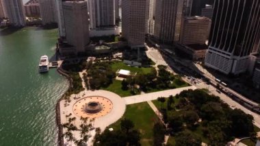 Claude Pepper Fountain Bayfront Park Miami hava aracı görüntüsü