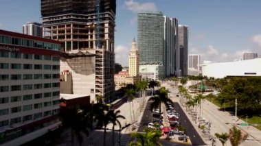 Miami FL A.B.D. şehir merkezindeki toplum apartmanı yapım aşamasında.