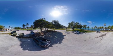 360 photo Haulover Beach Miami parking lot  clipart
