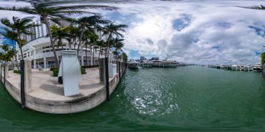 Sunset Harbour Miami Plajı 360 küresel fotoğraf