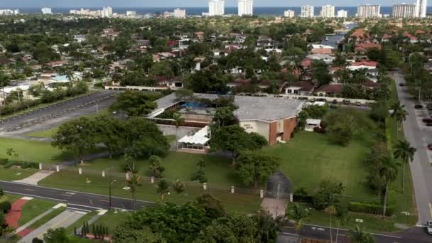 Havadan Yükseliş Beth Hollywood Florida Abd Tapınağını Gözler Önüne Serdi — Stok video