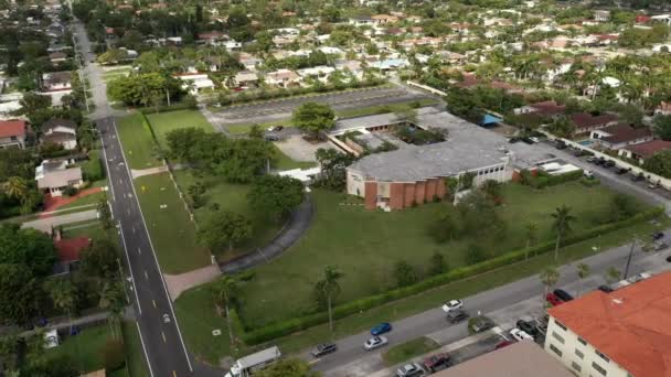 Luchtfoto Tempel Beth Florida — Stockvideo