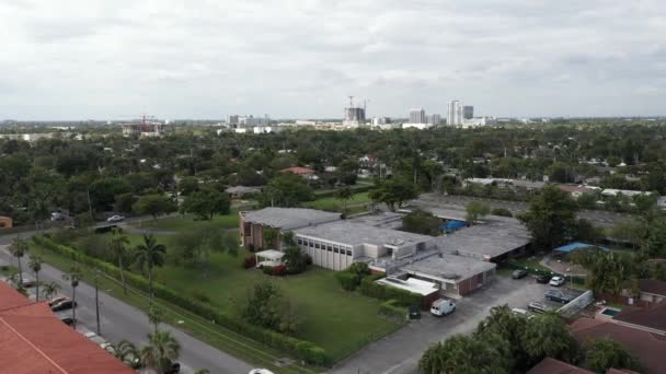 Luchtfoto Temple Beth Hollywood Florida Verenigde Staten — Stockvideo