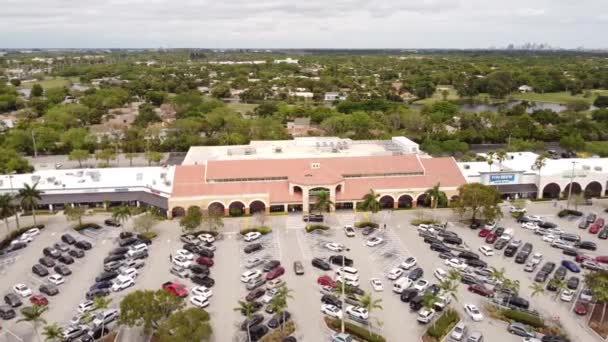 Letecké Drone Video Publix Supermarket Sheridan Plaza Hollywood Usa — Stock video
