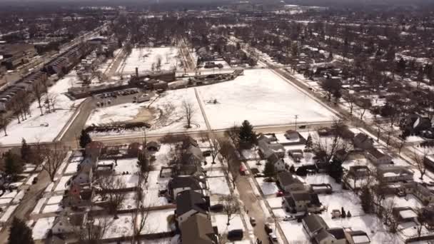 Luchtfoto Video Upton Elementary School Royal Oak Michigan Verenigde Staten — Stockvideo