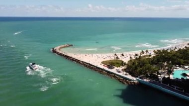 Bal Harbour Sahili Miami hava yolları 4k 60fps