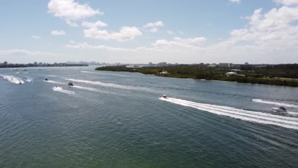 Hafta Sonları Miami Bahar Tatili Tekne Gezisi — Stok video