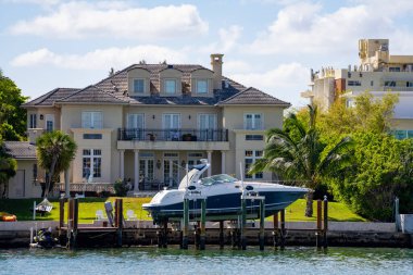 Üst sınıf malikaneler Miami Beach FL USA