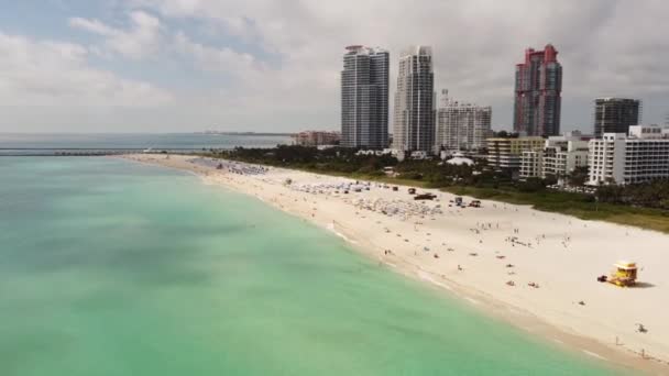 Increíble Épico Aumento Vídeo Aéreo Miami Beach — Vídeo de stock