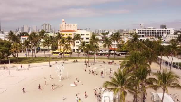 Imágenes Drones Estaciones Entrenamiento Miami Beach Gratuitas Para Uso Público — Vídeos de Stock