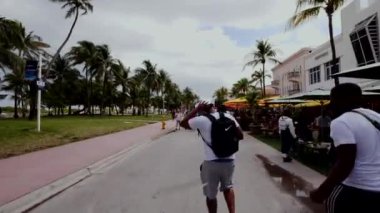 Bahar Tatili Sahnesi Miami Plajı 2021 Covid 19 salgını sırasında