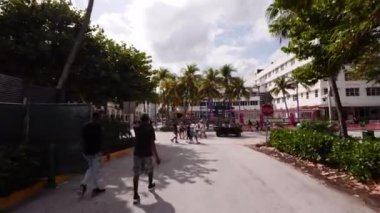 Ocean Drive 'da bahar tatili SOBE 4k 60fps