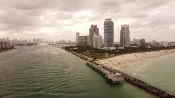 Aerial Miami Girato Dji Mavic Mini — Video Stock