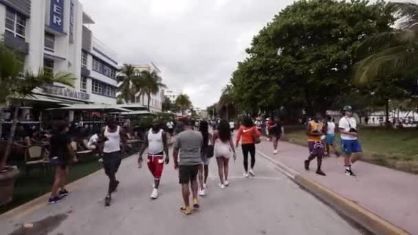 2021 Miami Plajı Bahar Tatili Usa — Stok video