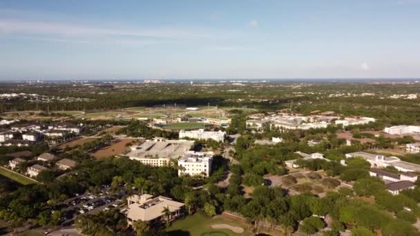 Campos Desportivos Florida Atlantic University Tiro Com Drone Aéreo — Vídeo de Stock