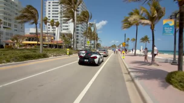 Video Mclaren Spider Britse Supercar Straten Van Fort Lauderdale Usa — Stockvideo
