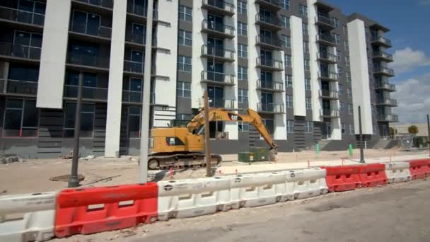 Cat 321D Bagger Auf Einer Baustelle Raupe Erschossen — Stockvideo