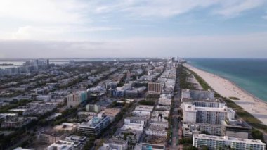 Miami Beach FL A.B.D. 'nin 5k hava manzaralı şehri.