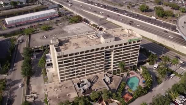 Съемки Беспилотника Holiday Inn Miami Airport Area — стоковое видео