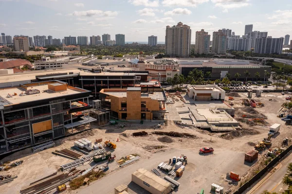 Byggutbyggnad Aventura Mall Cirka April 2021 — Stockfoto