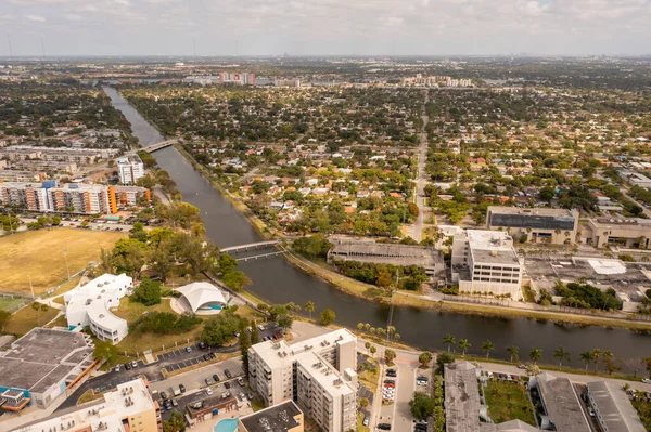 Paisagem Aérea North Miami Glades River — Fotografia de Stock