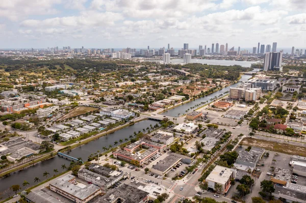 Foto Aerea Royal Glades River Miami — Foto Stock