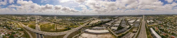 Panorama Aéreo Miami Golden Glades Interchange Miami — Foto de Stock