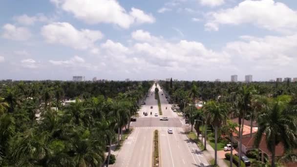Hollywood Lagos Florida Bairro Aeria Lrising Revelar Proximidade Com Oceano — Vídeo de Stock