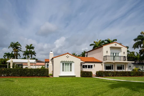 Serie Foto Case Unifamiliari Nel Quartiere Hollywood Laghi Suddivisione Florida — Foto Stock