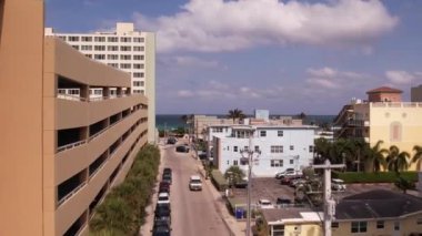 Havadan gelen Hollywood Plajı FL ABD 4k 60p