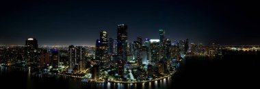 Körfezdeki Miami Brickell 'in güzel manzarası