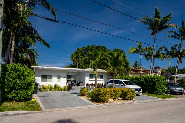 Surfside Miami Usa Maj 2021 Fotoserier Enfamiljshus Surfside Som Indelning — Stockfoto