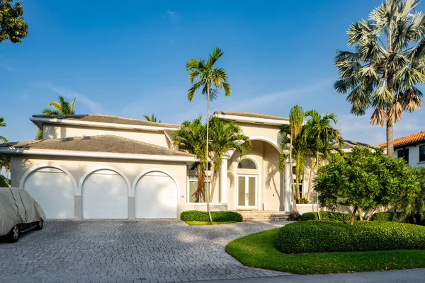 Fort Lauderdale Eua Maio 2021 Foto Uma Única Casa Família — Fotografia de Stock