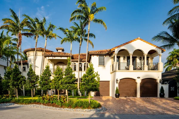 Fort Lauderdale Eua Maio 2021 Foto Uma Única Casa Família — Fotografia de Stock