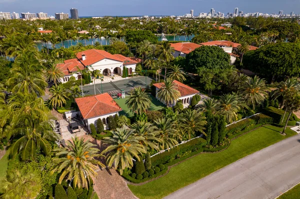 Miami Beach Usa Травня 2021 Aerial Photo Luxury House Gorce — стокове фото