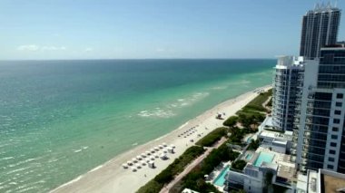 Havadan dönüş Miami Beach FL USA 'yı gösteriyor